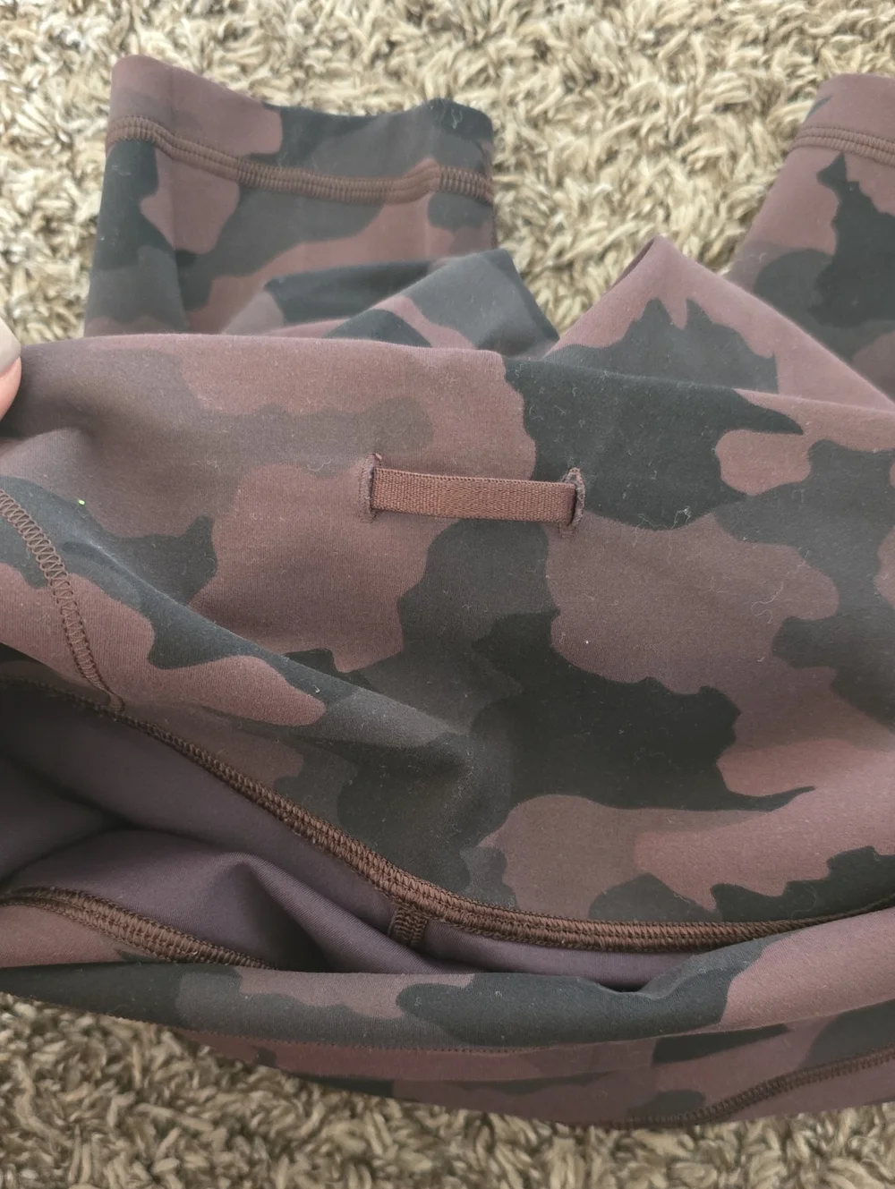Lululemon Athletica Camo High-Waist Leggings in Brown and Black